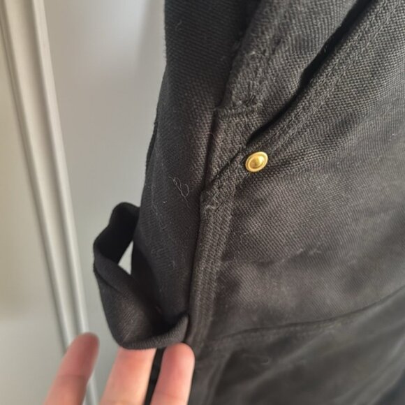 CARHARTT Cotton Insulated Quilted Bib Overalls Black size 38x 34 - Picture 7 of 12